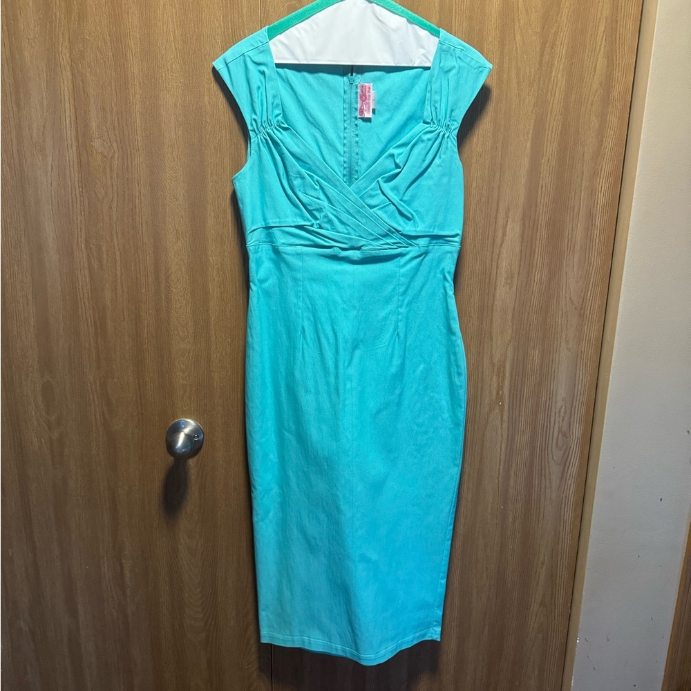 Erin Dress in turquoise by Pinup Couture